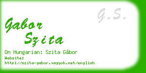gabor szita business card
